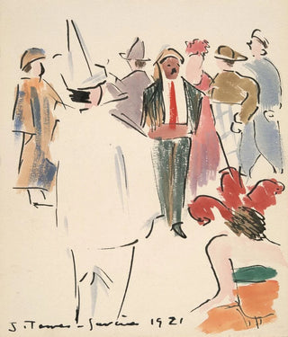 Joaqun TorresGarca - Artists Ball Pierrot and Figures Standing.webp