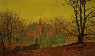 John Atkinson Grimshaw - A Moated Yorkshire Home.webp
