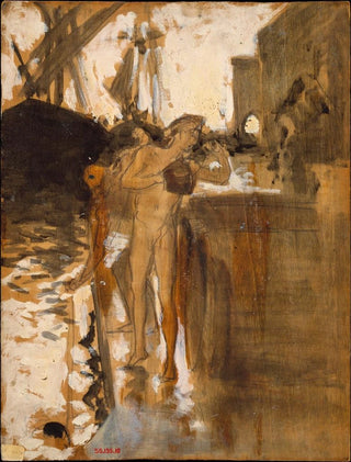 John Singer Sargent - Two Nude Bathers Standing on a Wharf.webp