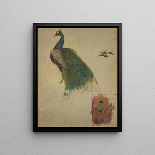 Kenyon Cox - The sciences study for peacock in tympanum.webp