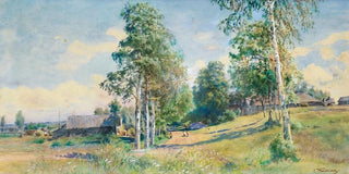 Konstantin Egorovich Makovsky - Russian Village In Spring.webp