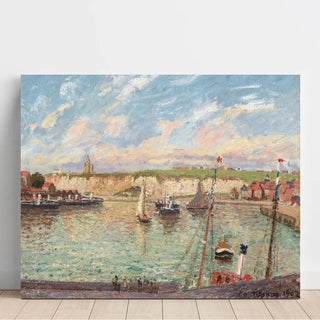 L’Avant-port de Dieppe, après-midi, temps lumineux - Camille Pissarro | Reproduction Tableau Décoration murale affiche copie