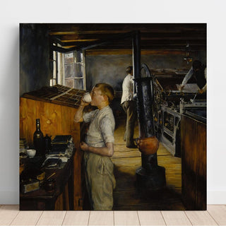 L'Imprimerie de Village, Haarlem, Pays-Bas de Charles Frederick Ulrich | Reproduction Tableau Décoration murale affiche copie