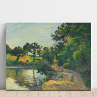 L'étang Au Soleil Couchant, Montfoucault - Camille Pissarro | Reproduction Tableau Décoration murale affiche copie