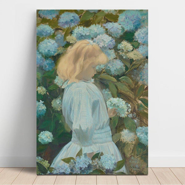 Reprodukcja obrazu La Petite Fille aux Hortensias - Jacques-Émile Blanche