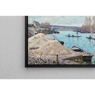 La Seine à Port-Marly, tas de sable 1875 - Alfred Sisley | Reproduction Tableau Décoration murale affiche copie