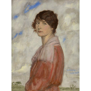 La dame en rouge - Franz von Stuck | Reproduction Tableau Décoration murale affiche copie