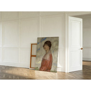 La dame en rouge - Franz von Stuck | Reproduction Tableau Décoration murale affiche copie