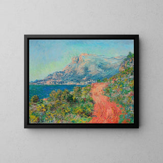 La route rouge près de Menton - Claude Monet | Reproduction Tableau Décoration murale affiche copie