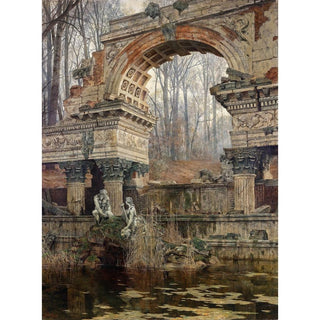 La ruine romaine à Schönbrunn - Carl Moll | Reproduction Tableau Décoration murale affiche copie