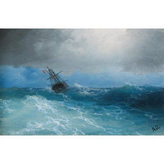 La tempête qui s'abat - Ivan Konstantinovich Aivazovsky | Reproduction Tableau Décoration murale affiche copie