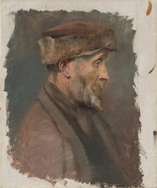 Ladislav Mednynszky - Study of a Poor Old Man in a Fur Cap.webp