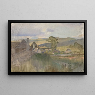 Ladislav Mednynszky - Village below the Tatras.webp