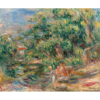 Lavandières au Bord du Loup - Pierre-Auguste Renoir | Reproduction Tableau Décoration murale affiche copie