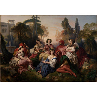 Le Décaméron - Franz Xaver Winterhalter | Reproduction Tableau Décoration murale affiche copie