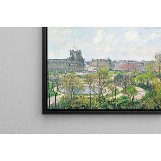 Le Jardin des Tuileries et le Pavillon de Flore, Matin, Printemps - Camille Pissarro | Reproduction Tableau Décoration murale affiche copie