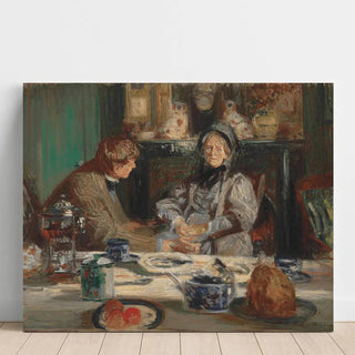 Le Peintre Sickert et sa Mère, Petit-déjeuner à Neuville - Jacques-Émile Blanche | Reproduction Tableau Décoration murale affiche copie