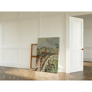 Le Pont-Neuf, Après-Midi de Pluie - Camille Pissarro | Reproduction Tableau Décoration murale affiche copie