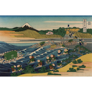 Le mont Fuji à Kanaya sur le Tōkaidō - Katsushika Hokusai | Reproduction Tableau Décoration murale affiche copie
