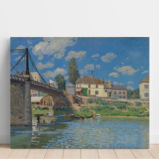 Le pont à Villeneuve-la-Garenne - Alfred Sisley | Reproduction Tableau Décoration murale affiche copie