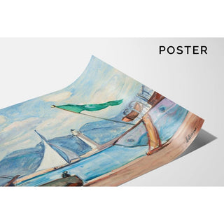 Le port de Saint-Tropez - Henri Lebasque | Reproduction Tableau Décoration murale affiche copie