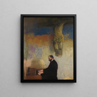 Leon Wyczkowski - Portrait of Feliks Jasieski at the Organ.webp
