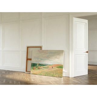 Les Coteaux de Thierceville, Meules, Berger et Troupeau - Camille Pissarro | Reproduction Tableau Décoration murale affiche copie