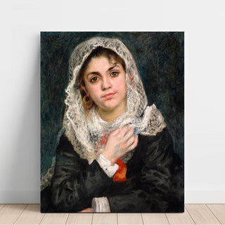 Lise dans un Châle Blanc - Pierre-Auguste Renoir | Reproduction Tableau Décoration murale affiche copie