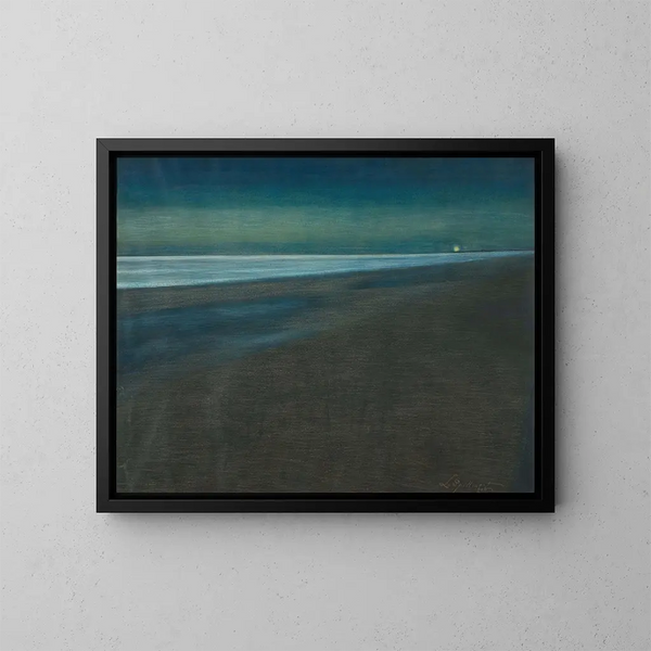 Widok plaży nocą - Léon Spilliaert — oprawiony obraz na ścianie