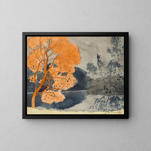 Staw jesienią - Léon Spilliaert — oprawiony obraz na ścianie