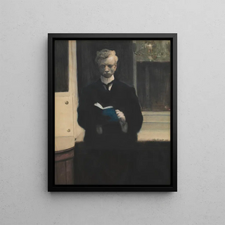 Lon Spilliaert - Self Portrait with Blue Sketchbook.webp