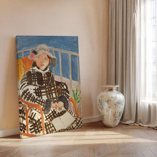 Mademoiselle Matisse en Manteau Écossais - Henri Matisse | Reproduction Tableau Décoration murale affiche copie