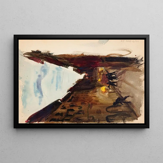 Magnus Enckell - Katu ja ihmisi iltahmrss luonnos.webp