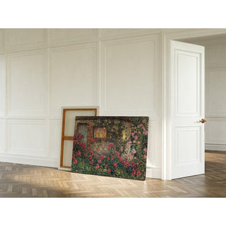 Maison extérieure parmi les roses - Henri Le Sidaner | Reproduction Tableau Décoration murale affiche copie
