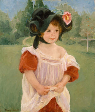 Mary Cassatt - Spring Margot Standing in a Garden Fillette dans un jardin.webp