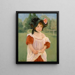 Mary Cassatt - Spring Margot Standing in a Garden Fillette dans un jardin.webp