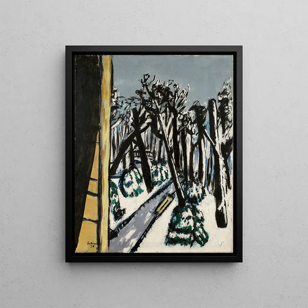 Zoo zimą - Max Beckmann — oprawiony obraz na ścianie