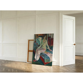 Modèle assis sur le canapé - Edvard Munch | Reproduction Tableau Décoration murale affiche copie