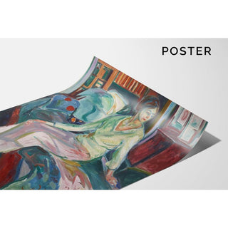 Modèle assis sur le canapé - Edvard Munch | Reproduction Tableau Décoration murale affiche copie