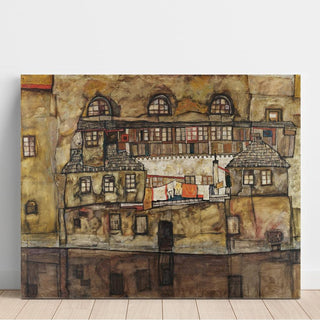 Mur d'enceinte sur la rivière - Egon Schiele | Reproduction Tableau Décoration murale affiche copie