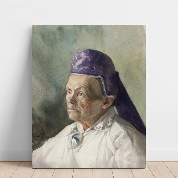 Reprodukcja obrazu Naise Portree (Tanuga) (1900) - Konrad Mägi