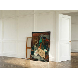 Nature Morte au Menu et au Siphon - Louis Marcoussis | Reproduction Tableau Décoration murale affiche copie