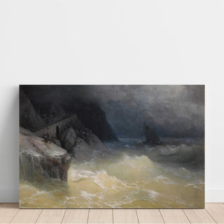 Naufrage sur la côte de la mer Noire - Ivan Konstantinovich Aivazovsky | Reproduction Tableau Décoration murale affiche copie