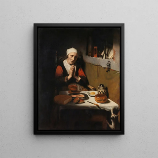 Nicolaes Maes - Old Woman Saying Grace Known as The Prayer without End.webp