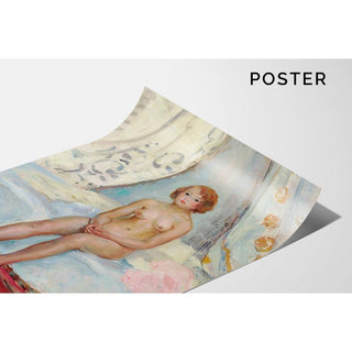 Nu Assis dans une Alcove - Henri Lebasque | Reproduction Tableau Décoration murale affiche copie