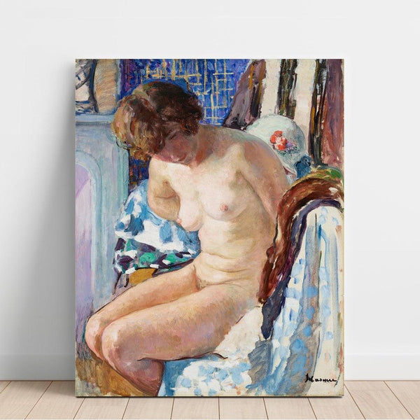 Reprodukcja obrazu siedzący obok kominka - Henri Lebasque