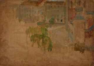 Olga Boznanska - Main Market Square in Krakow Fragment of a Street.webp