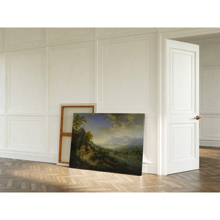 Paysage avec rivière - Christian Georg Schütz the elder | Reproduction Tableau Décoration murale affiche copie