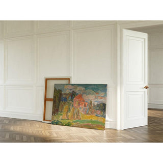 Paysage avec une maison rouge - Sasza Blonder | Reproduction Tableau Décoration murale affiche copie