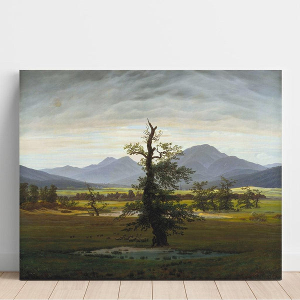 Reprodukcja obrazu pejzażu wioski w porannej świetle - Caspar David Friedrich